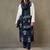 women ethnic motifs printed thread work cotton sleek work smart office kurta with trousers & dupatta