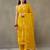 women floral printed cotton structured work kurta with palazzos & dupatta