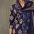 women ethnic motifs printed cotton sleek work smart office kurta with trousers & dupatta