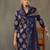 women ethnic motifs printed cotton sleek work smart office kurta with trousers & dupatta