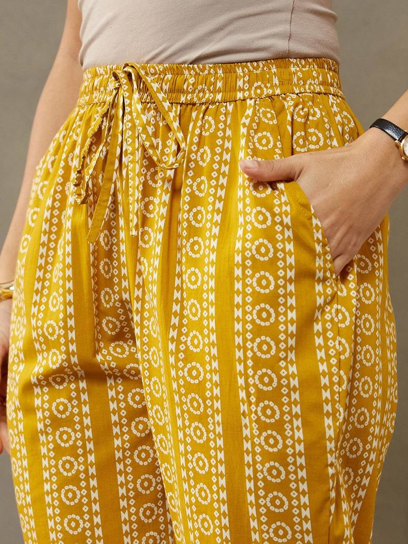 women floral printed cotton sleek work smart office kurta with trousers & dupatta