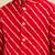 Boy's red rayon striped thigh length kurta and dhoti set