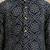 Boy's blue rayon bandhni thigh length kurta and dhoti set