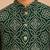 Boy's dark green rayon bandhni thigh length kurta and dhoti set