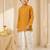 Boy's mustard rayon bandhni thigh length kurta and dhoti set