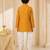 Boy's mustard rayon bandhni thigh length kurta and dhoti set