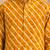 Boy's mustard rayon striped thigh length kurta and dhoti set