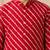 Boy's red rayon striped thigh length kurta and dhoti set