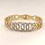 Gold-toned crystal studded circle link kada bracelet