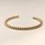 Gold twisted rope cuff bracelet for women, open bangle