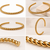 Gold twisted rope cuff bracelet for women, open bangle