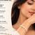 White & gold bamboo-style bracelet with magnetic clasp