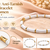 White & gold bamboo-style bracelet with magnetic clasp