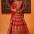 Red Viscose Dupion Silk Heavy Hand Embroidered Lehenga Set