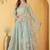 Light Teal Gota Patti Work Georgette Lehenga Set