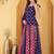 Hot Pink And Purple Double Coloured Zari Embroidered Georgette Lehenga Set