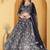 Deep Blue Double Net Hand Embroidered Lehenga Set