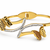 Gold-tone butterfly bangle bracelet with crystal embellishments