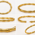 Gold-toned bamboo design bangle bracelet for women