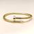 Gold-tone nail bangle bracelet, wrap-around cuff