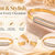 Gold-tone bangle bracelet with crystal oval centerpiece