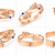 Rose gold evil eye leaf branch bangle bracelet for women
