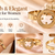 Gold-toned bangle bracelet with circular medallion & floral cutout