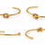 Gold-tone knot cuff bracelet for women, open bangle