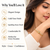 Gold-tone bangle bracelet with v logo charm and crystal accents