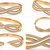 Gold-tone crystal pave infinity bangle bracelet for women