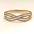 Gold-tone crystal pave infinity bangle bracelet for women
