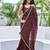 brown embellished sequinned saree