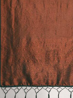 green woven design zari silk blend kanjeevaram saree 5