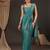 teal woven design zari silk blend kanjeevaram saree