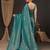teal woven design zari silk blend kanjeevaram saree