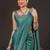 teal woven design zari silk blend kanjeevaram saree