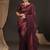 Purple ethnic motifs zari silk blend kanjeevaram saree