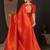 orange ethnic motifs zari silk blend kanjeevaram saree