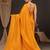 Yellow ethnic motifs zari silk blend kanjeevaram saree