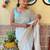 blue blue & pink embellished sequinned saree
