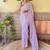 lavender lavender & pink embellished sequinned poly georgette saree