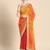 red red & orange bandhani embroidered poly georgette designer bandhani saree