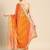 red red & orange bandhani embroidered poly georgette designer bandhani saree