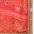 beige beige & red bandhani embroidered poly georgette designer bandhani saree