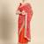 red red bandhani embroidered poly georgette designer bandhani saree