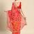 red red bandhani embroidered poly georgette designer bandhani saree