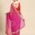 pink pink bandhani embroidered poly georgette designer bandhani saree