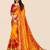 yellow yellow & red bandhani printed sequinned saree