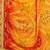 yellow yellow & red bandhani printed sequinned saree