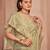 green embellished embroidered organza saree